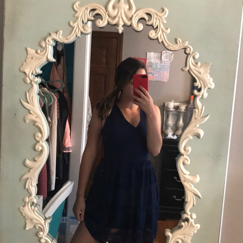 super cute lace blue dress!